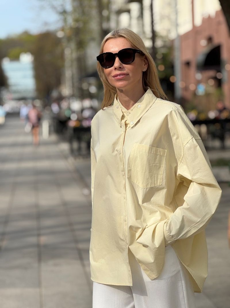 Oversized marškiniai Yellow
