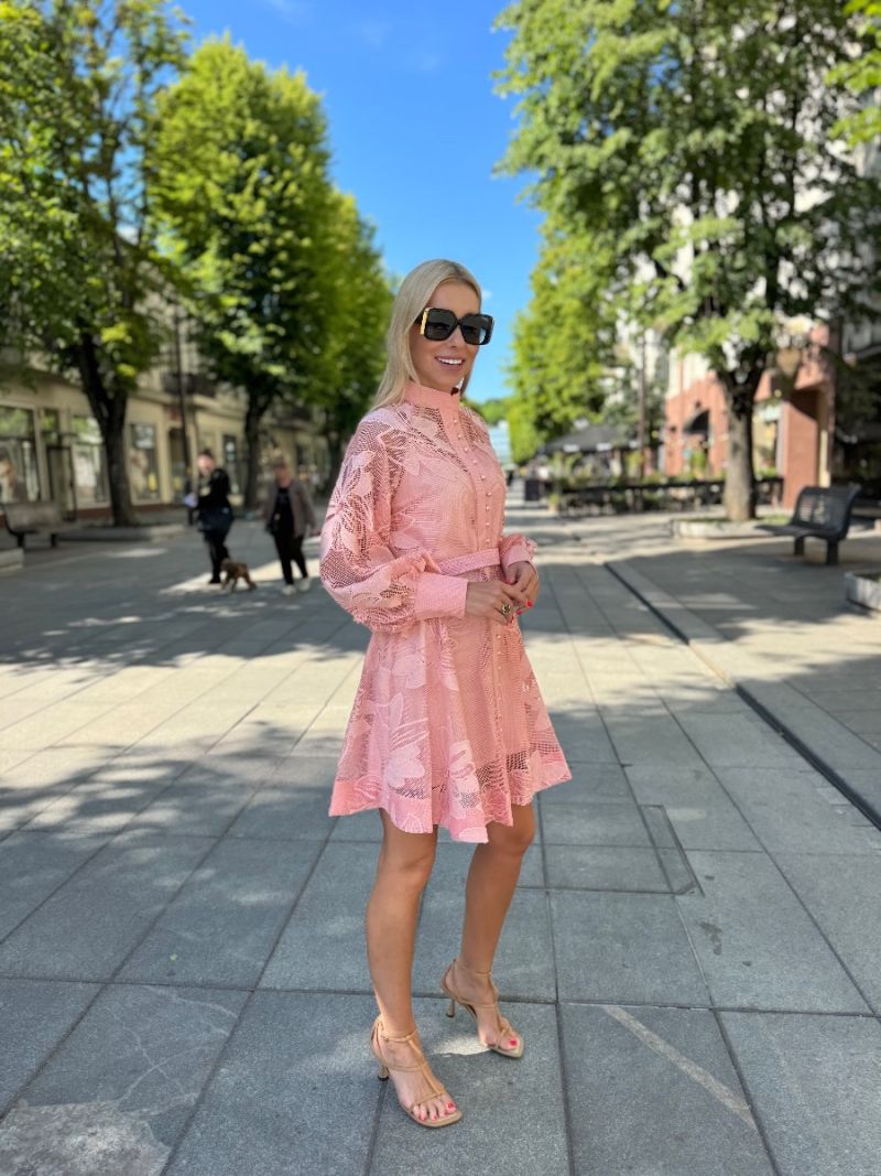 Trumpa nėrinių suknelė Rose