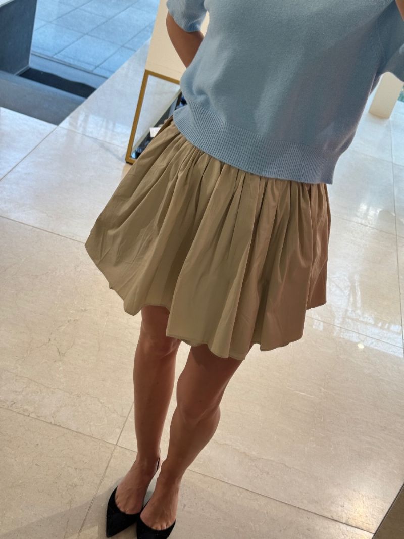 Mini pūstas sijonas Beige